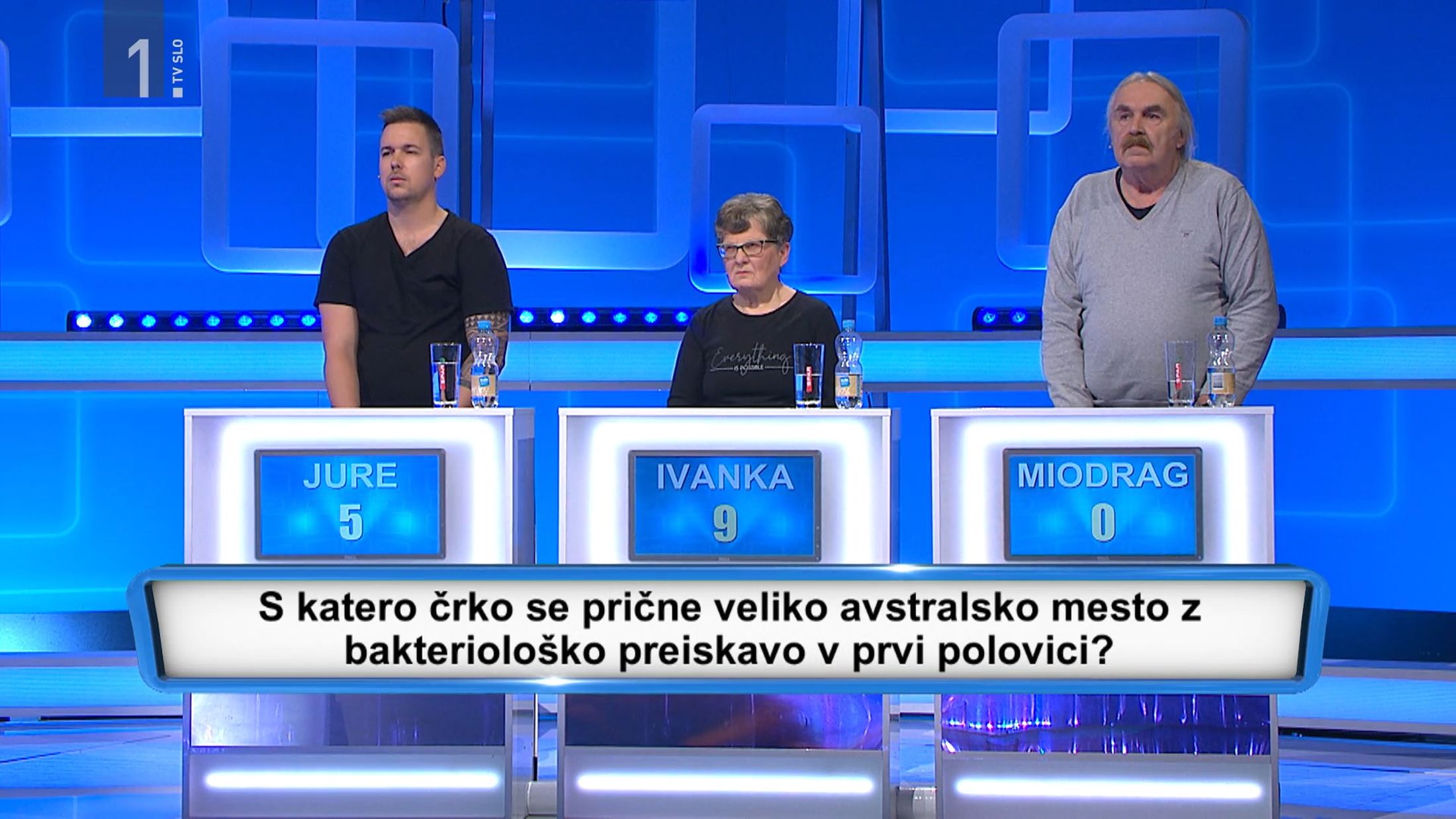 kviz Vem, TV Slovenija, tekmovalci, Ivanka, Jure, Miodrag, 
