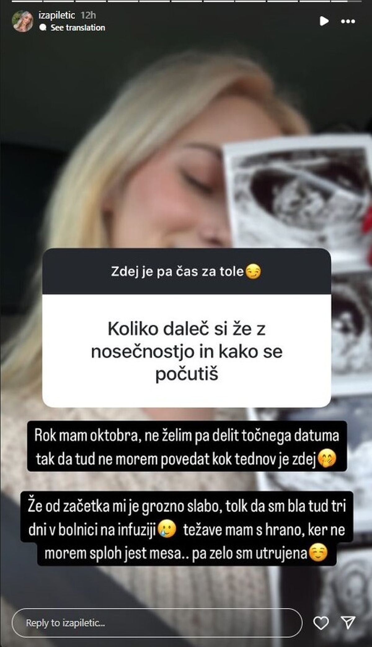 iza piletič Iza Piletič, Anej Piletič, glasbenik, nosečnost,