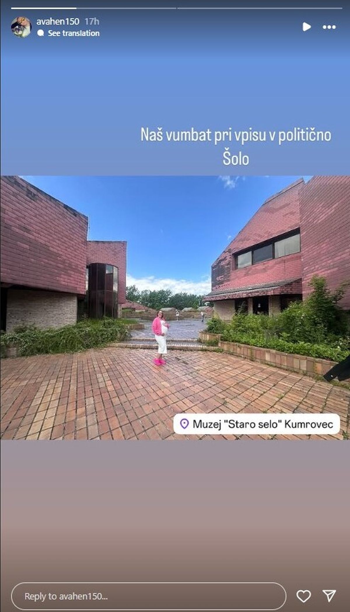 Kmetija Instagram zgodba, nosečnica,