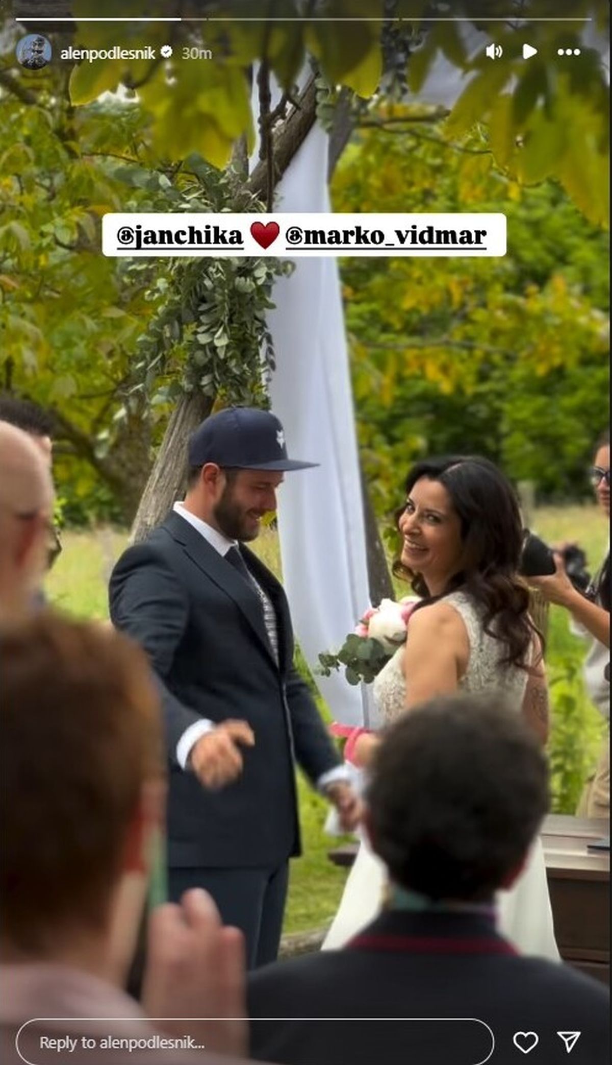 Jana Morelj Jana Morelj, Marko Vidmar, par, poroka, Instagram,