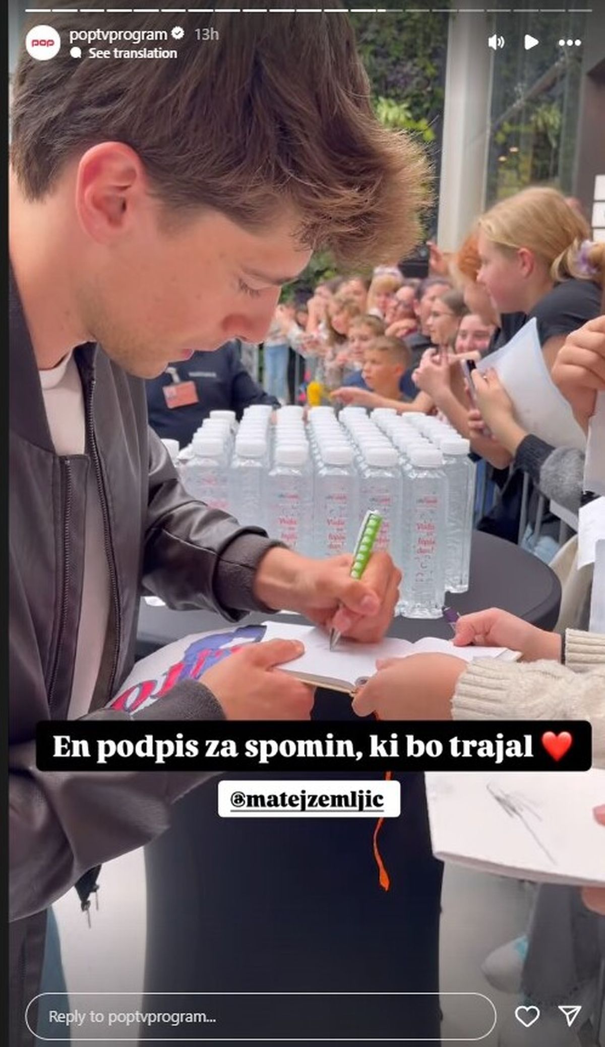 Skrito v raju igralec, avtogram, podpisovanje, oboževalci, Matej Zemljič,