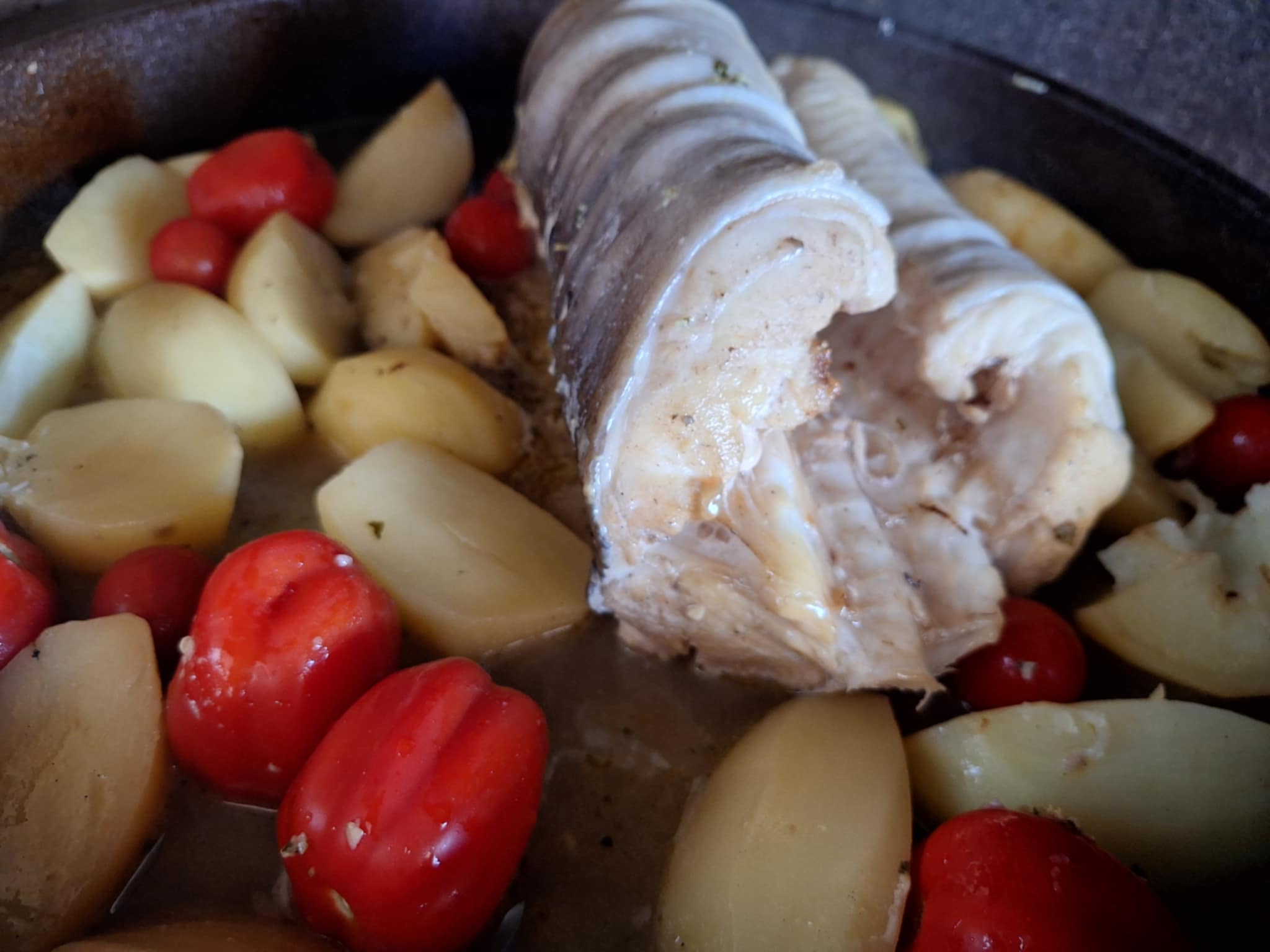 recept, kosilo, peka, ugor, riba, krompir, 