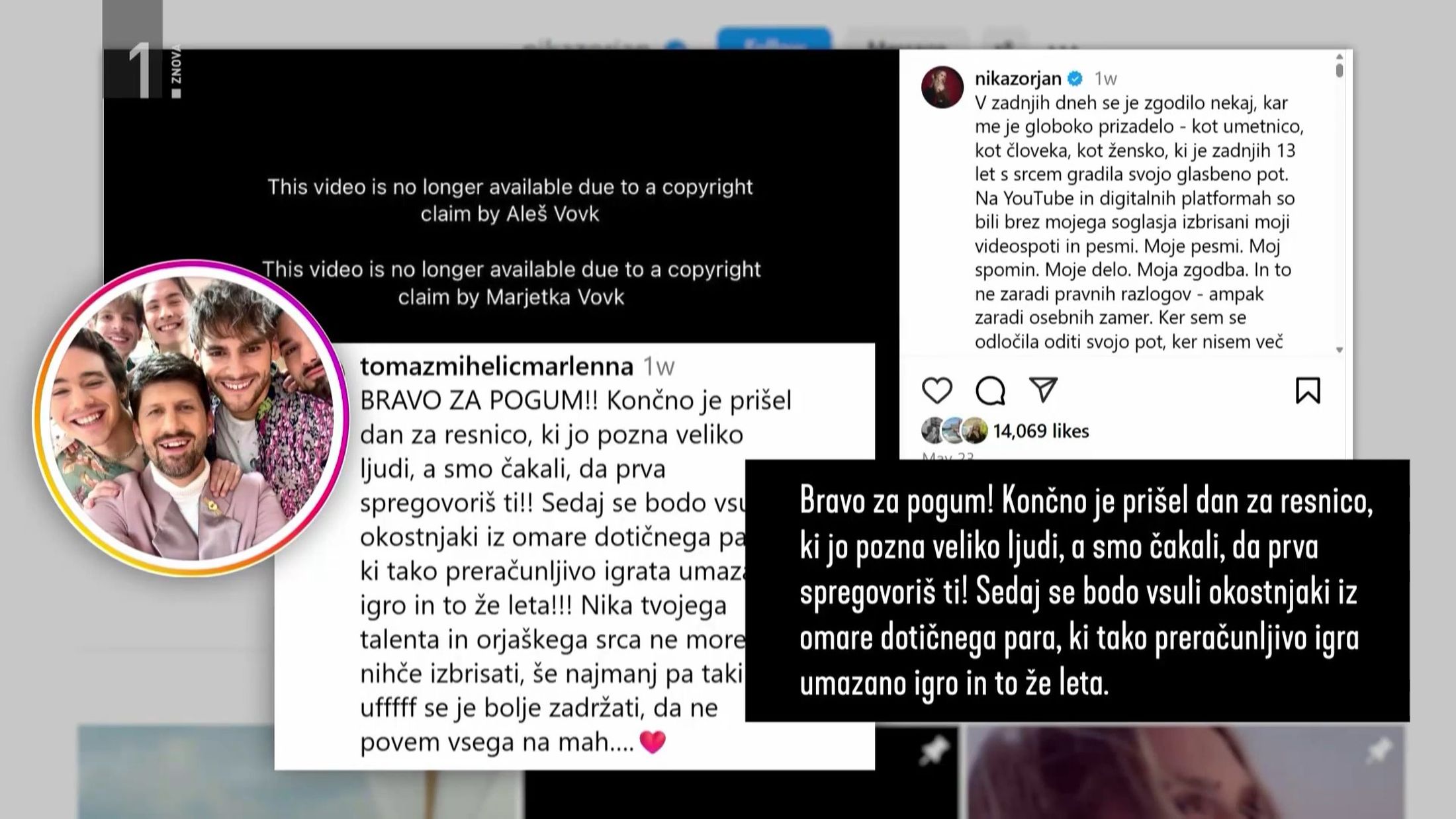 Tomaž Mihelič zapis, obvestilo, Nika Zorjan, Tomaž Mihelič,