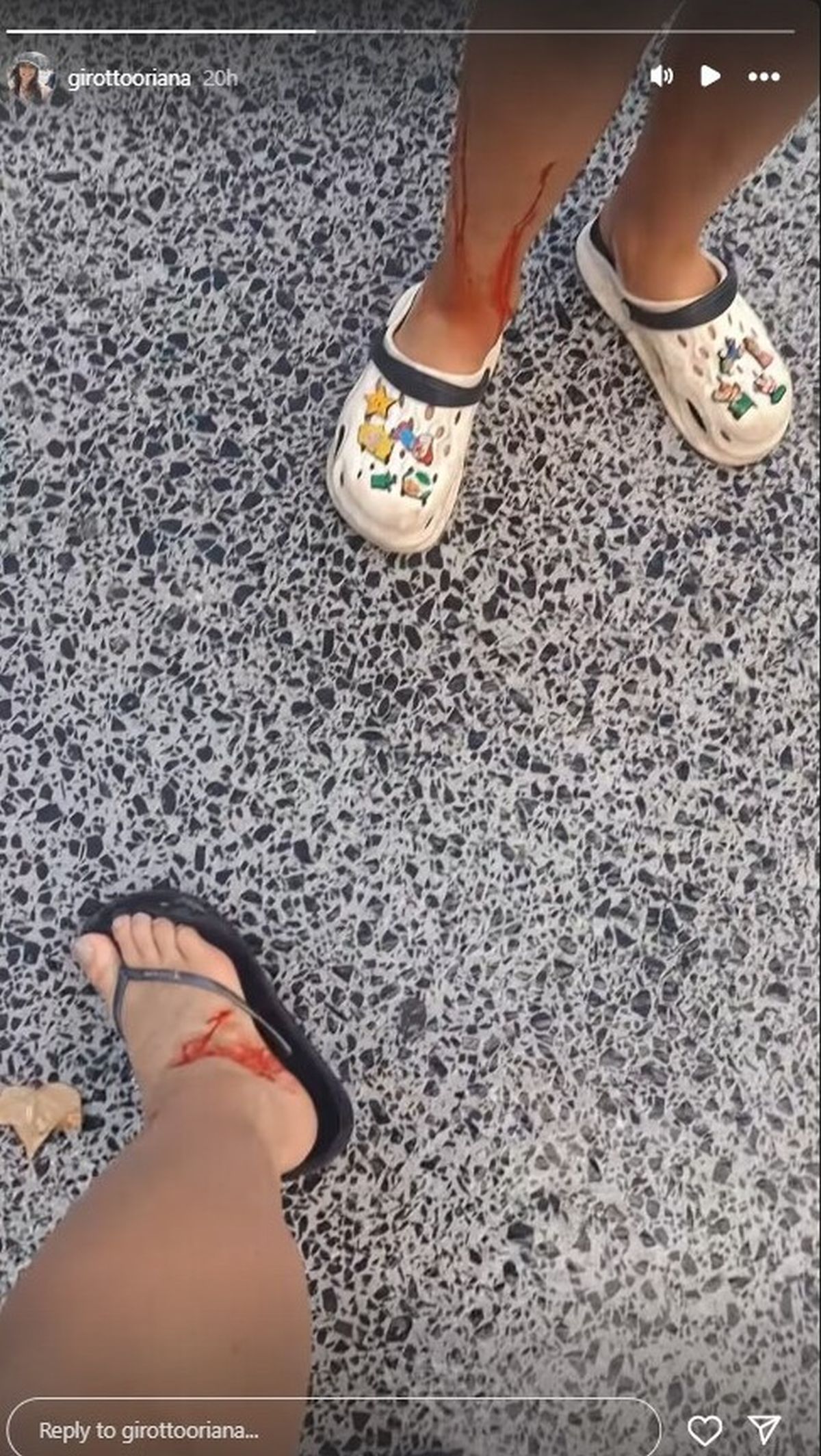Oriana Girotto, Instagram zgodba, neurje, 