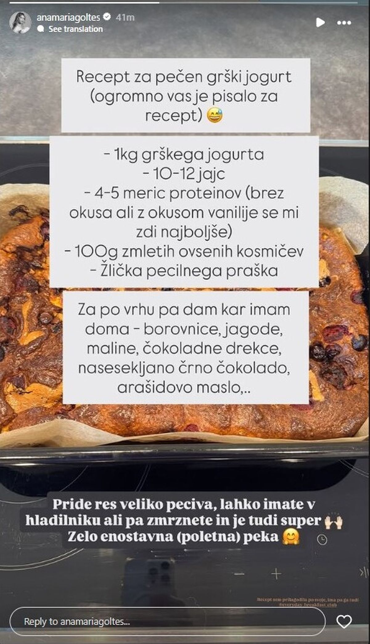 Anamaria Goltes Anamaria Goltes, recept, Instagram,