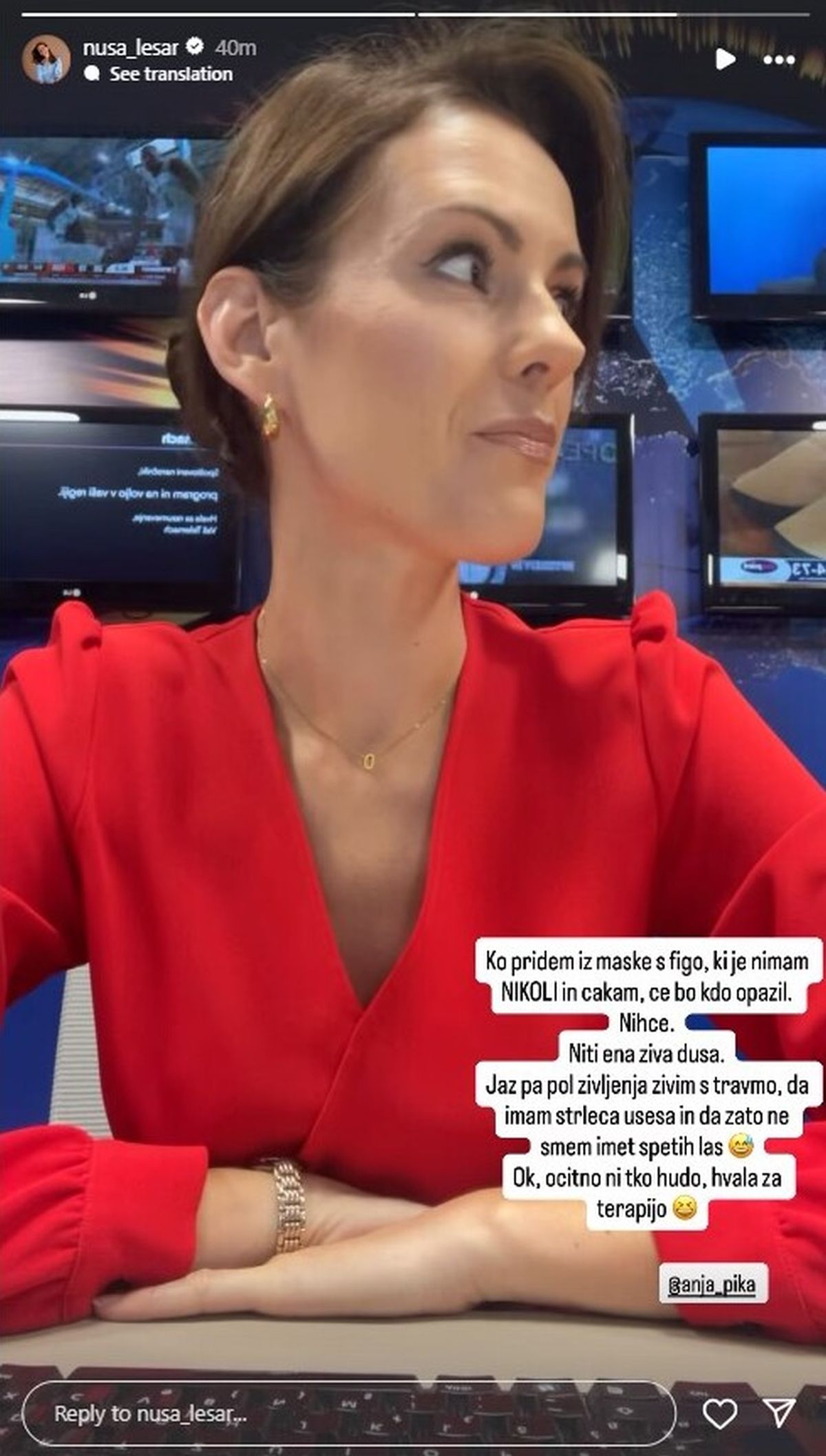 televizijska voditeljica, Nuša Lesar, Instagram, 