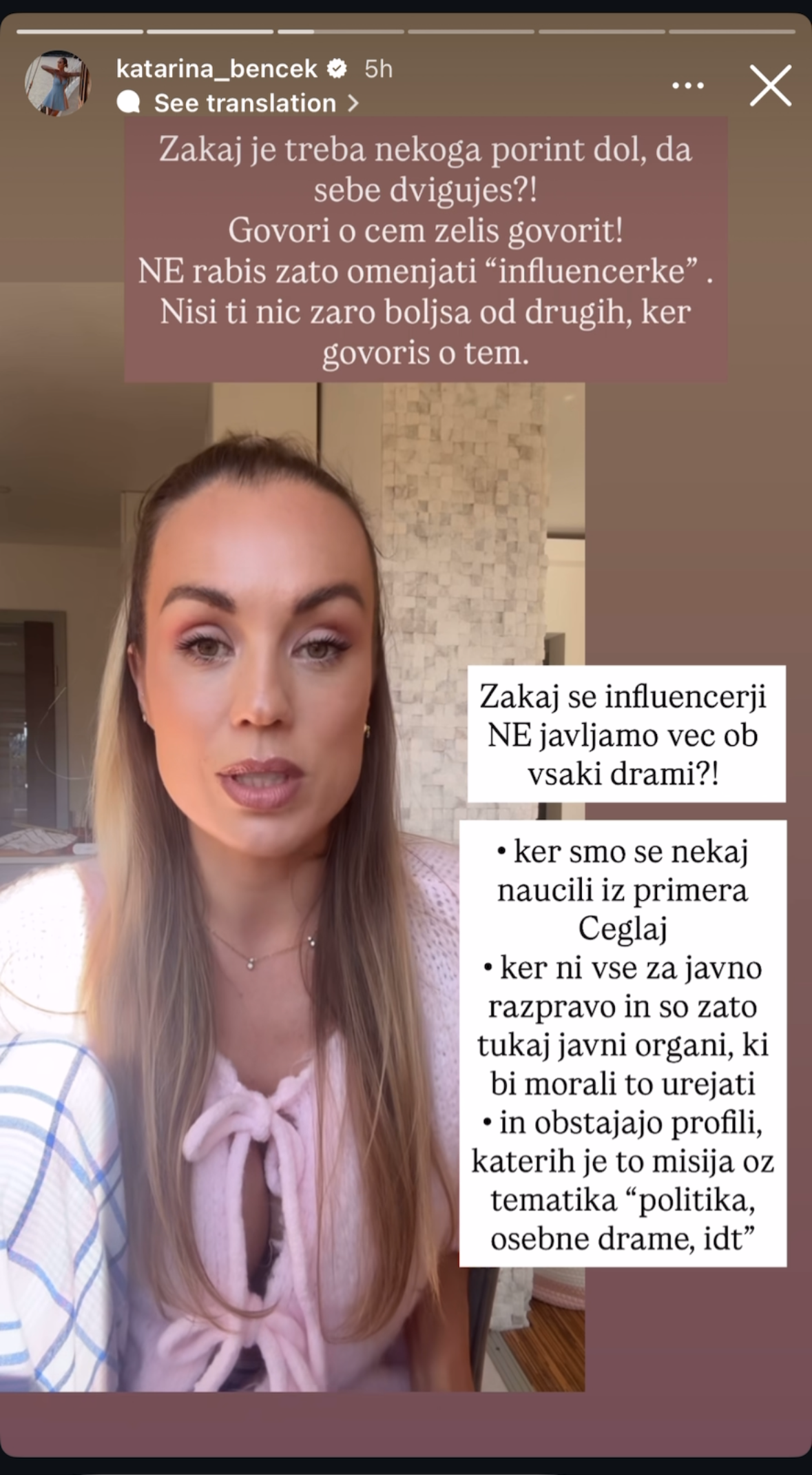 Katarina Benček Katarina Benček, spletna vplivnica, Instagram,
