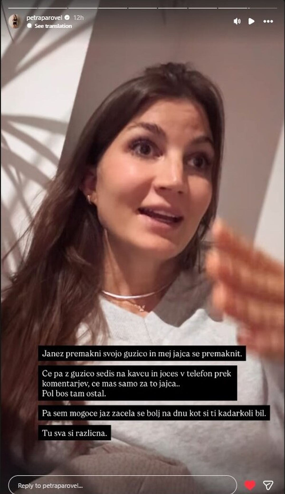 Instagram zgodba Petra Parovel, Instagram, podjetnica,
