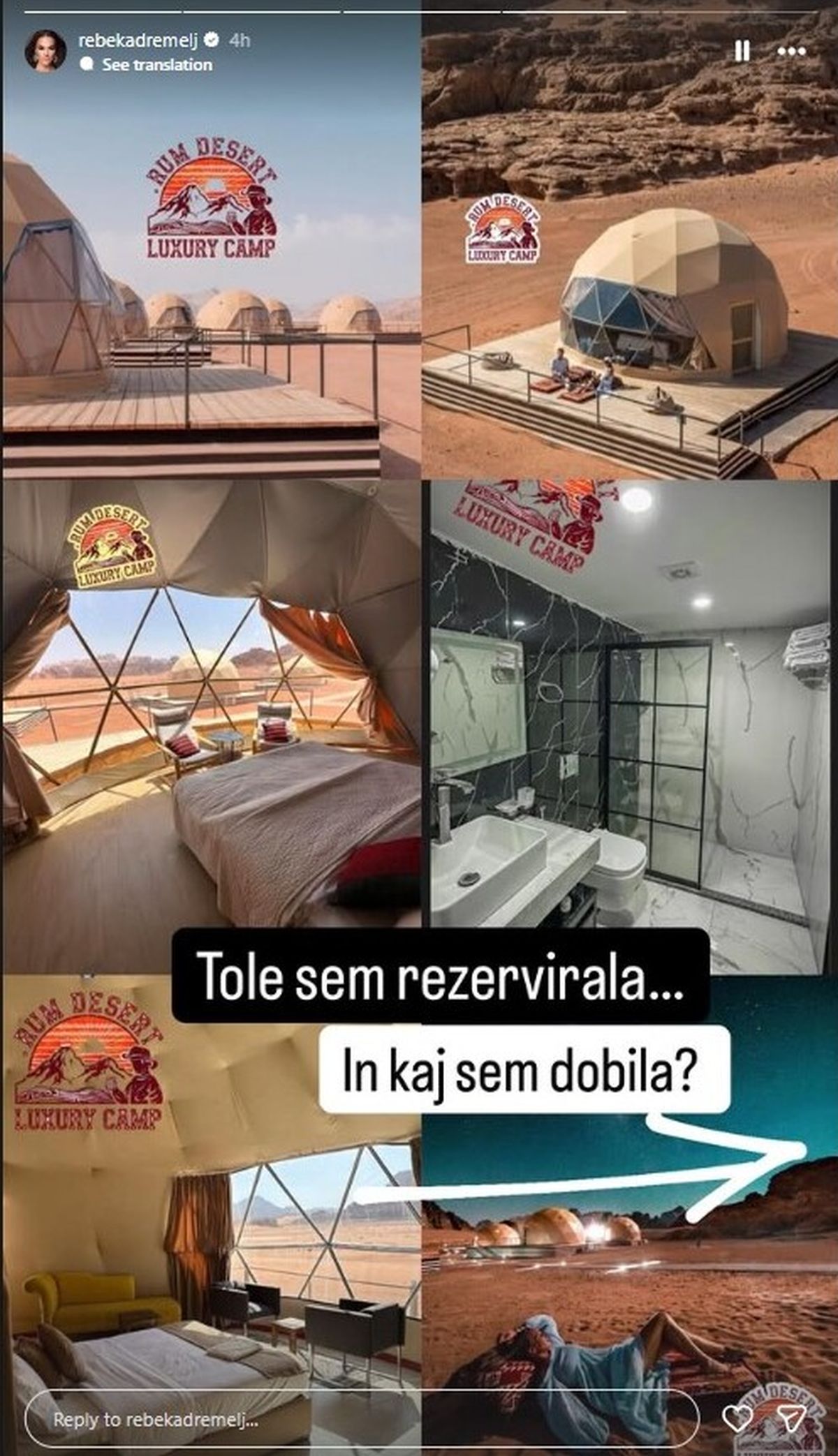 kamp, Jordanija, Instagram, 