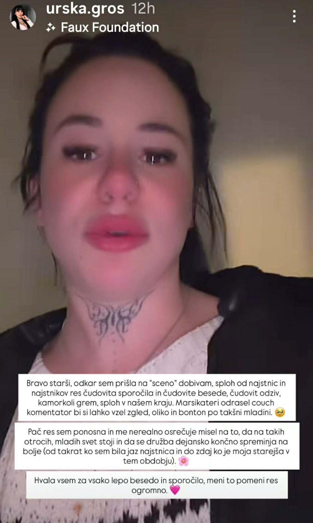 Instagram Urška Gros, Instagram,