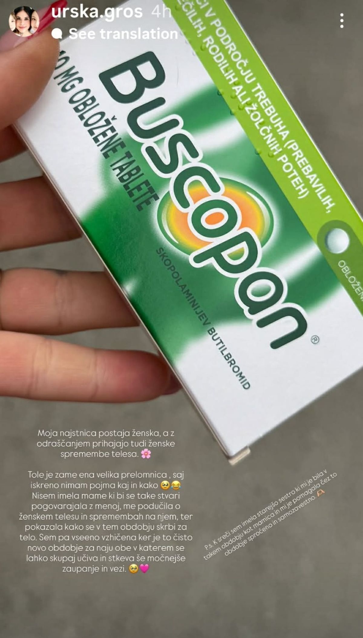 Instagram zgodba, Urška, 