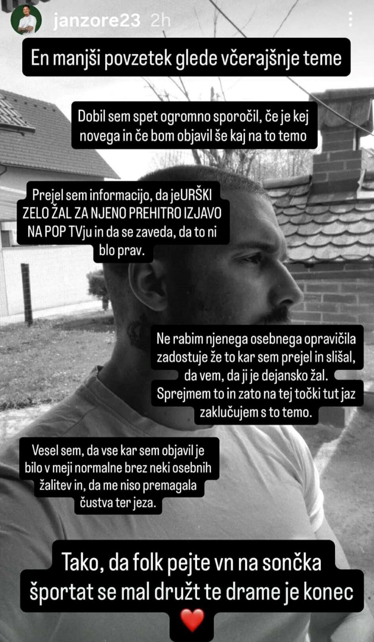 Jan, sporočilo, 