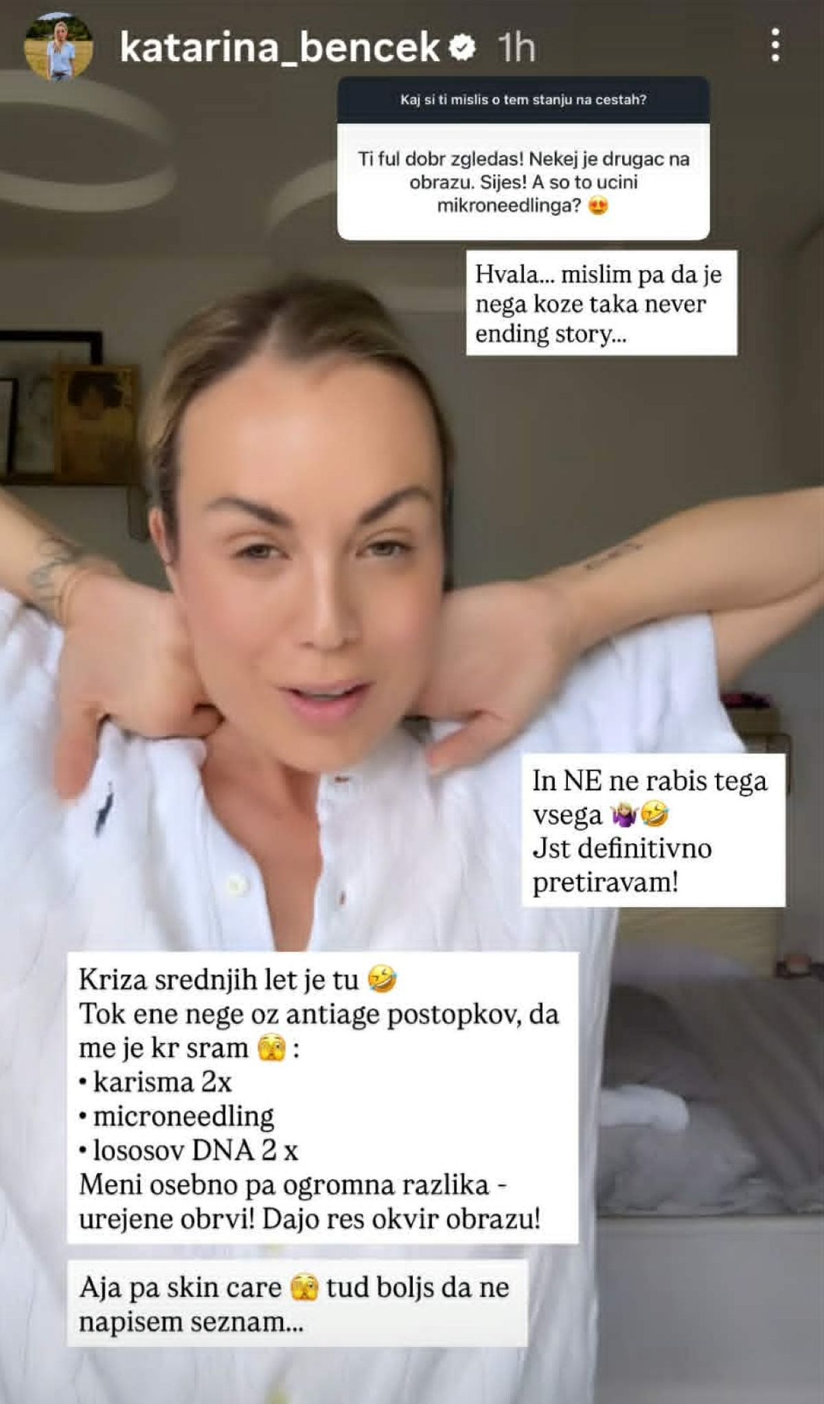 Katarina Benček na Instagramu