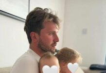 Luka Dončič s hčerkama