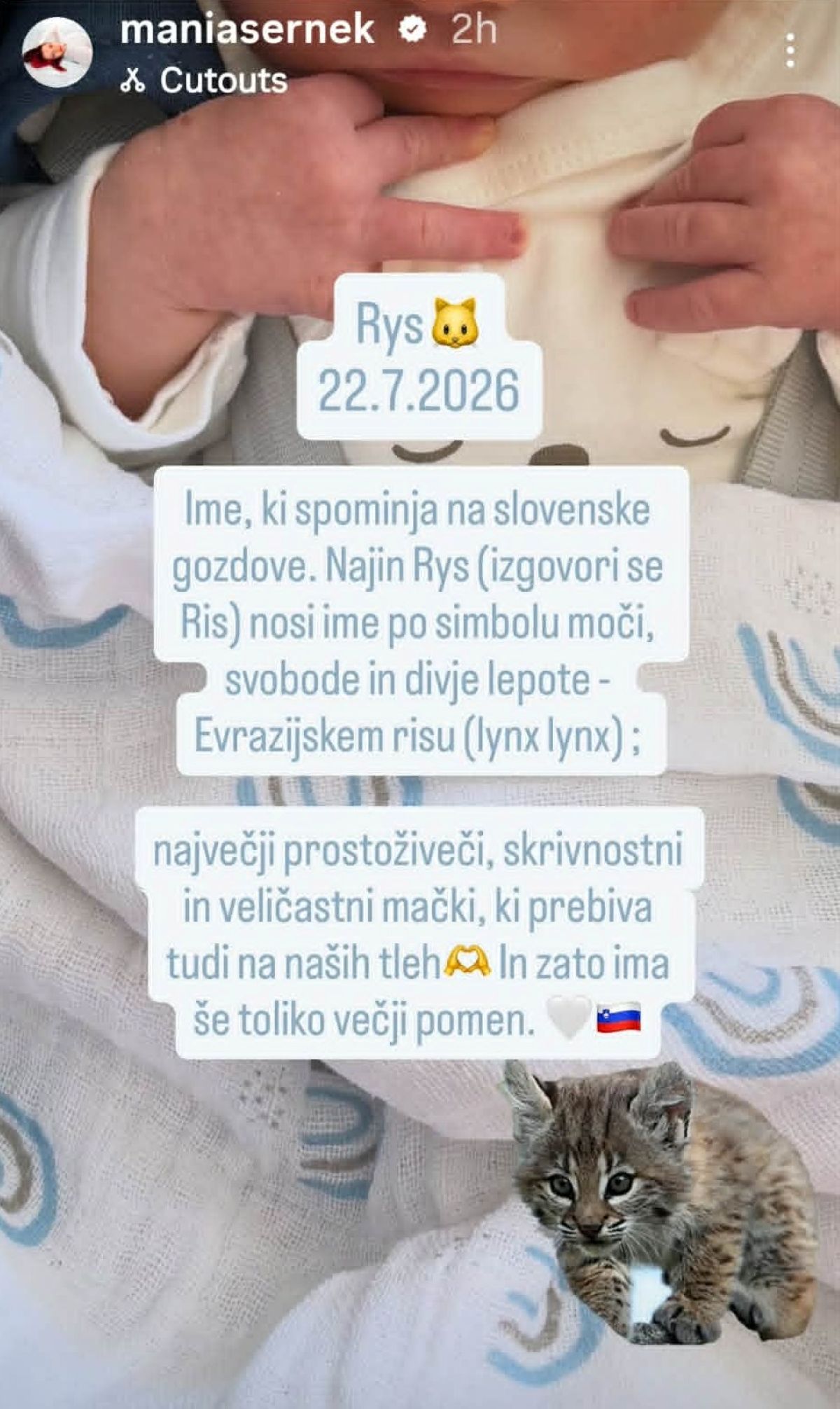 Manja Šernek, Instagram, 