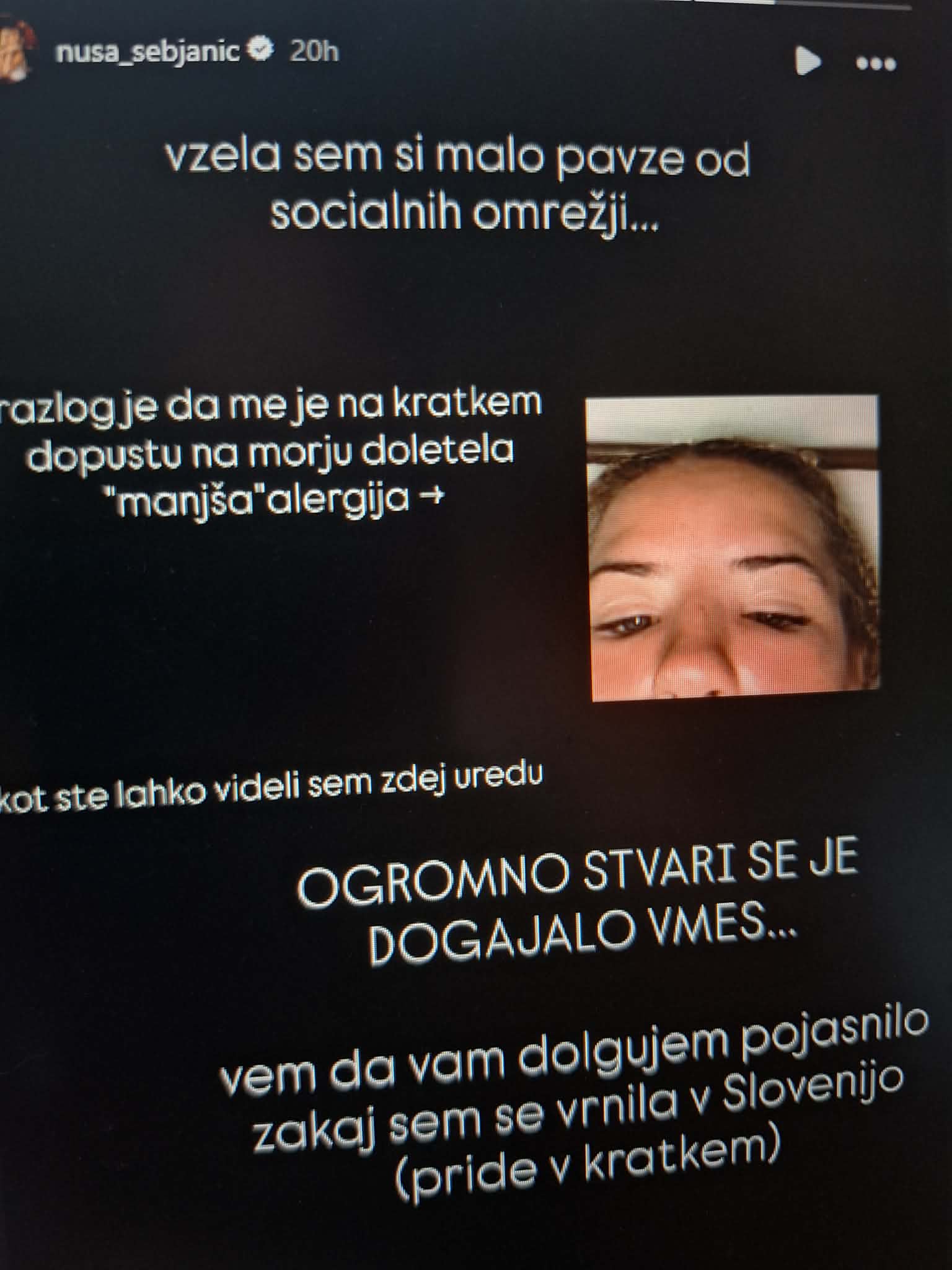 Nuša sporočilo