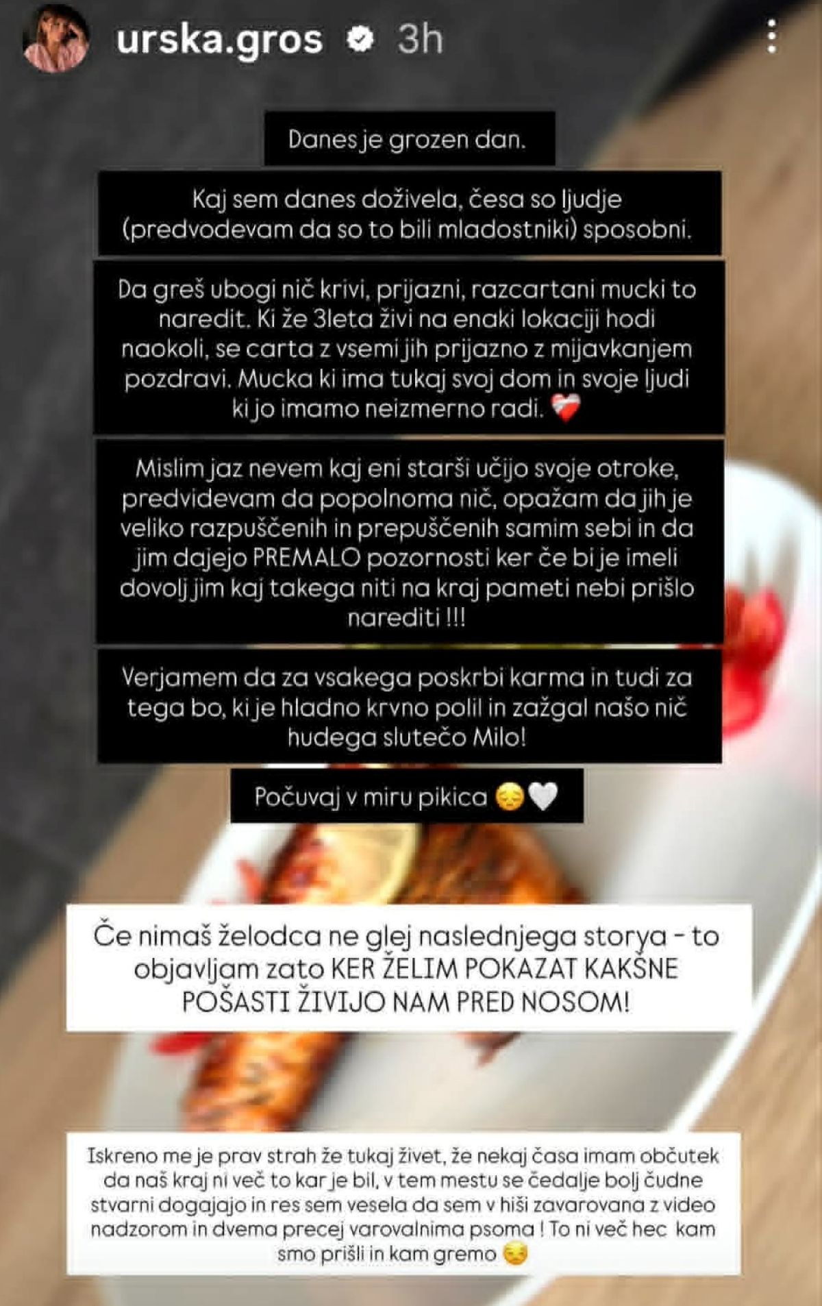 Urška sporočilo