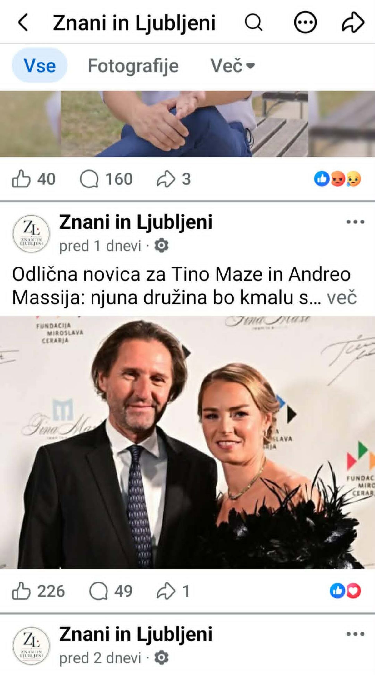 Tina Maze, Andrea Massi,