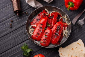 jed, pečena paprika,